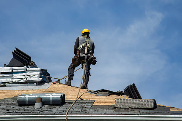 Professional Gutter Installation technician working in Ucon, ID